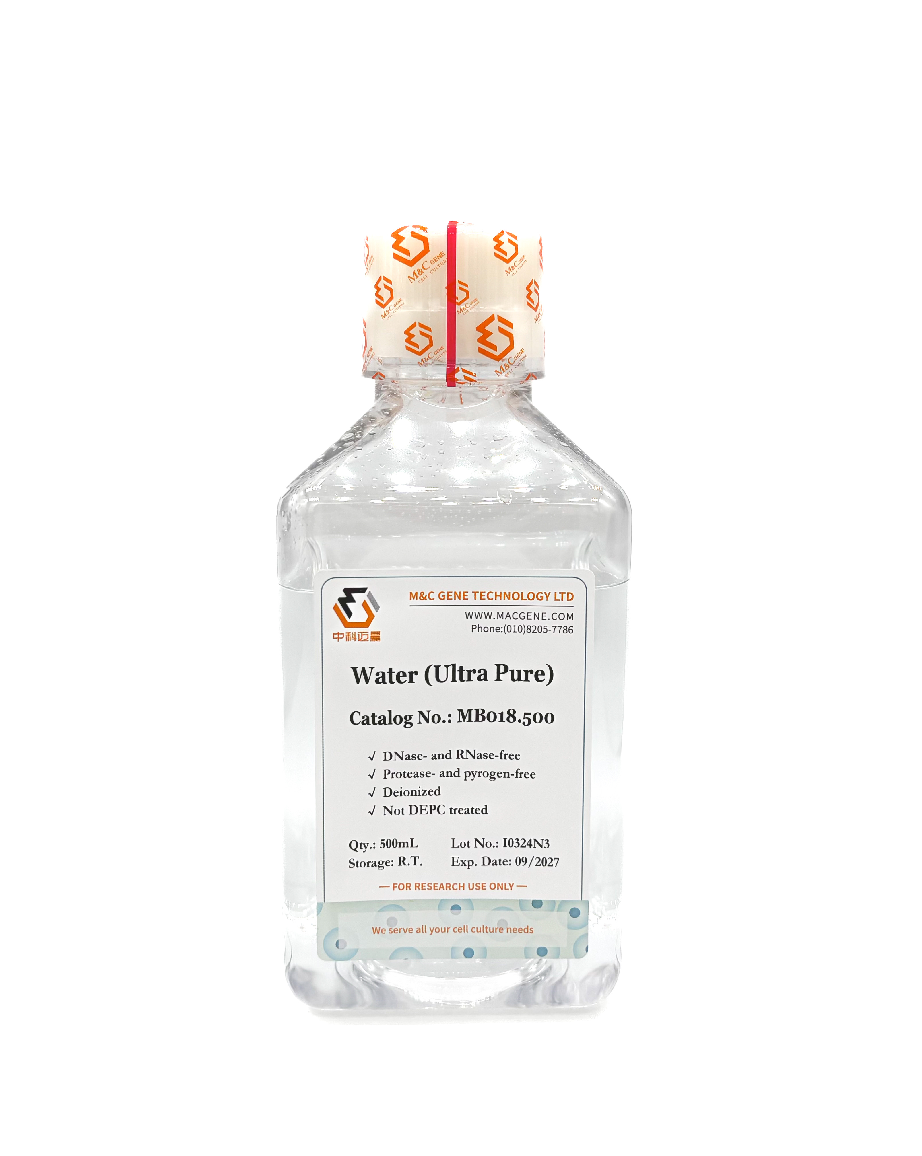 Water, Ultra Pure (DNase/RNase-Free, Sterile)